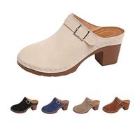 Kiduoua 2026 Sandalias Mujer Verano Tacon Ancho Cerrado Comodas Mujer Zapatos OrtopéDicas Con Punta Abierta CuñA Lavable Caminar Elegante Sandalias Retro Playa CóModas Y Transpirables