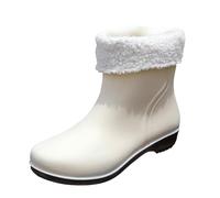 Kiduoua Botas De Agua Mujer Lluvia Impermeables Cortavientos Botas de Agua de Moda Nuevos estilos para mujer Botas Altas Botas de Goma Para Mujer -1
