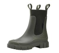 Kiduoua Botas De Agua Mujer Trabajo Impermeables Antideslizantes Caucho de Pvc Botas Nuevos estilos para mujer Botas Altas Botas de Agua Mujer Altas -1