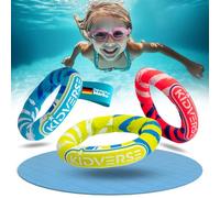 KIDVERSE Anillos submarinos para niños - Juegos submarinos para niños - Juguetes acuáticos probados - Coloridos Juegos para la Piscina Aprender a bucear