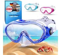 KIDVERSE Gafas Buceo Niña y Niño - Mascara Buceo Niño - Gafas de Bucear | Gafas Buceo Cristal Templado - Antivaho Gafas Buceo con cinta de tela o silicona - Mascara de Buceo testato Dermatest