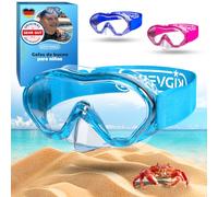 KIDVERSE Gafas Buceo Niña y Niño - Mascara Buceo Niño - Gafas de Bucear | Gafas Buceo Cristal Templado - Antivaho Gafas Buceo con cinta de tela o silicona - Mascara de Buceo testato Dermatest