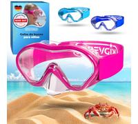 KIDVERSE Gafas Buceo Niña y Niño - Mascara Buceo Niño - Gafas de Bucear | Gafas Buceo Cristal Templado - Antivaho Gafas Buceo con cinta de tela o silicona - Mascara de Buceo testato Dermatest