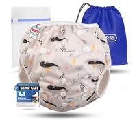 KIDVERSE pañales acuáticos bañador para bebés de 0 a 3 años - pañal de piscina para recién nacidos ajustable y suave para la piel - pañal de baño con bolsa y red para lavar.