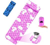 KidzAdventure Colchoneta inflable para dormir para niños y jóvenes | Bomba integrada, almohadilla de dormir ultraligera con almohada para camping, fiestas de pijamas y viajes, alfombrilla gruesa para