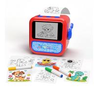 KIDZVILLE Stampi - Impresora de calcomanías de voz AI para niños, dilo e imprime, coloréalo, fabricante de calcomanías térmicas sin tinta, voz a impresión, 6 rollos de papel sin BPA, regalo creativo