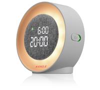 Kienzle Despertador de luz luz LED simulación del Amanecer, luz Ambiental Regulable, función de luz Nocturna, Brillo automático de Pantalla, Blanco