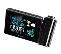 Estación meteorológica por radio Kienzle con proyección, pantalla a color, sensor exterior, alerta moho, 2 alarmas
