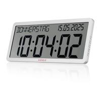 Kienzle Reloj de Pared radiocontrolado con Fecha Pantalla XXL Blanco
