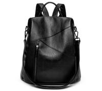 Kiepoar Mochila Antirrobo Mujer de PU Cuero Suave, Bolsa Casual Escolar con Correa de Hombro Extraíble como Bolsa Bandolera, Elegante Impermeable Grand Capacidad para Trabajo Oficina Escuela Viaje