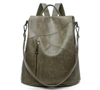 Kiepoar Mochila Antirrobo Mujer de PU Cuero Suave, Bolsa Casual Escolar con Correa de Hombro Extraíble como Bolsa Bandolera, Elegante Impermeable Grand Capacidad para Trabajo Oficina Escuela Viaje