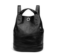 Kiepoar Mochila Casual Cubeta para Mujer de Cuero PU Impermeable, Bolsa Escolar 2 en 1 como Mochila y Bolsa Bandolera Tipo Cubeta, Gran Capacidad Multibolsillos de Moda para Trabajo Viaje Escuela