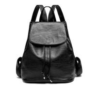 Kiepoar Mochila Casual para Mujer de PU Cuero Suave, Bolsa con Cierre de Cordón Antirrobo Escolar, Mochila Clásica Elegante Ligero Impermeable Multibolsillos Ideal para Trabajo, Escuela y Viaje