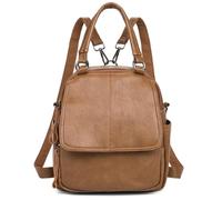 Kiepoar Mochila Elegante para Mujer de PU Cuero, Bolsa Casual Multifuncional 3 en 1 como Bolsa de Hombro Bandolera Bolsa de Mano, Escolar Mochila Gran Capacidad para Oficina Escuela Viaje