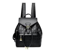 Kiepoar Mujer Mochila Pequeña de PU Cuero, Bolsa Casual de Cuerda Antirrobo, Mochila Escolar Elegante Vintage Impermeable para Oficina Escuela Viaje