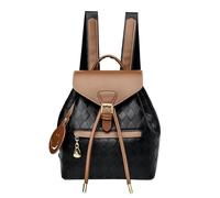 Kiepoar Mujer Mochila Pequeña de PU Cuero, Bolsa Casual de Cuerda Antirrobo, Mochila Escolar Elegante Vintage Impermeable para Oficina Escuela Viaje