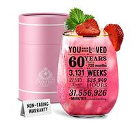 Kies CROWNLY CRYSTAL® 60 cumpleaños para mujeres, regalo de 60 cumpleaños personalizado para ella, el mejor regalo para 60 cumpleaños de mujeres, regalos para esposa, regalo para mamá, tía, regalos