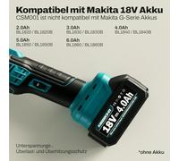 KIESBOHR Herramienta multifunción compatible con baterías Makita de 18 V, herramienta oscilante sin escobillas con sistema de amortiguación, ángulo de oscilación de 3.6°, 6000-20000 RPM (sin batería)