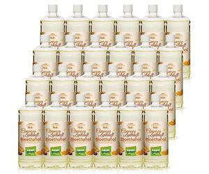 KieselGreen Bioetanol con fragancia 24 x 1 litro para chimenea de etanol - Chimenea de bioetanol de primera calidad para interior o bioetanol - (aroma naranja y canela)