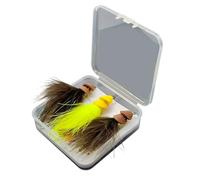 KieTeiiK 1/3pcs Streamers Fly for Trout Fishing Baits Freshwater and Saltwater Steel Jigs Hook Foam Head Fishing Streamers for Trout