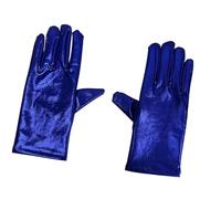 KieTeiiK 2 guantes de cuero de medio dedo para mujer, cómodos para mecánicos y constructores, unisex, tipo pesado, azul, Talla única