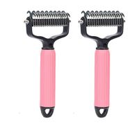 KieTeiiK 2 Uds Cepillo Desenredante Eficiente para Perros Y Gatos Herramienta Eficiente Quitar Pieles Peine De Aseo Cuidado del Cabello Cepillo Esencial Mudar Mascotas De Largo