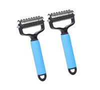 KieTeiiK 2 Uds Cepillo Desenredante Eficiente para Perros Y Gatos Herramienta Eficiente Quitar Pieles Peine De Aseo Cuidado del Cabello Cepillo Esencial Mudar Mascotas De Largo