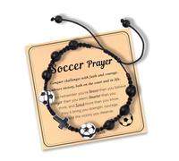 KieTeiiK Abalorio de crucifijo de madera hecho a mano para hombre, cuentas de madera natural, cordón trenzado negro, inspirado en deportes, joyería de regalo de madera natural, accesorio de fitness