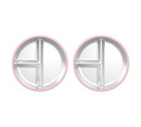 KieTeiiK Bandeja De Comida Acero Inoxidable con Agarre Seguro Silicona Materiales Resistentes Calor Hogares Fácil Limpieza Herramienta Cocina Placa Succión Silicona para Personas Mayores