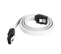 KieTeiiK Cable De Datos Interno SATA3.0 6Gbps 50cm Conectores Colores Nylons Mallas Cubiertas Clip Bloqueo Seguro Instalación Perfil Cable Conectores Sataiii