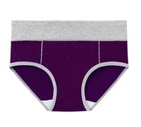 KieTeiiK Calzoncillos cómodos de cobertura completa para mujer, ropa interior de cintura media con diseño que no se sube, bragas de color transpirables, T, L