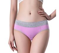 KieTeiiK Calzoncillos cómodos de cobertura completa para mujer, ropa interior de cintura media con diseño que no se sube, bragas de color transpirables, Morado (, XL