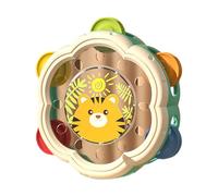 KieTeiiK Cartoon Theme Baby Drum Bells Rattle Toy For Interactive Toddler Fine Motor Skill Enhancement Orff Musical Gift Kids Hand Drum Toy