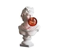 KieTeiiK Cautivadora Escultura De Resina Burbuja Griega Que Sopla Estatuilla Estatua Busto Griego Clásico para Amantes del Arte Y Decoradores Figuras Coleccionables