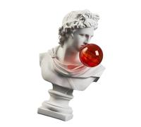 KieTeiiK Cautivadora Escultura De Resina Burbuja Griega Que Sopla Estatuilla Estatua Busto Griego Clásico para Amantes del Arte Y Decoradores Figuras Coleccionables