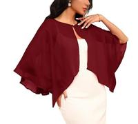 KieTeiiK Chal ligero y transparente para novia, protección solar UPF30+, botón de perlas, cubierta de hombro para boda, elegante envoltura para niñas para vestido de noche, a, Talla única