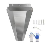 KieTeiiK Cono de retención de aves de corral de acero inoxidable, diseño de montaje en pared, incluye guantes para un manejo seguro y fácil limpieza, herramienta de procesamiento de aves de corral a