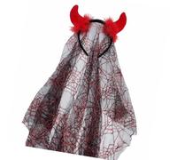 KieTeiiK Diadema de Halloween para festival, cuerno de diablo, diadema de fiesta temática para adultos, serie oscura, accesorios para fotos, accesorio para el cabello