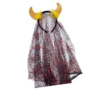 KieTeiiK Diadema de Halloween para festival, cuerno de diablo, diadema de fiesta temática para adultos, serie oscura, accesorios para fotos, accesorio para el cabello