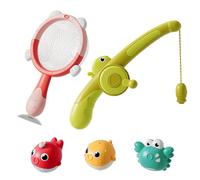 KieTeiiK Educational Bathing Play Fishing Toy with Glowing Model Fish Magnetic Game Fine Motor Skill Development Children Bath Play Game