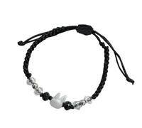 KieTeiiK Elegante accesorio de muñeca de conejos con cordón tejido, pulsera única perfecta para individualidad y expresión creativa de conejos pareja, talla única, como se describe