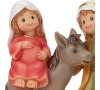 KieTeiiK Estatua católica de la Sagrada Familia, regalo religioso, decoración navideña para el hogar, figura decorativa coleccionable, esculturas renacentistas, regalo religioso