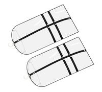 KieTeiiK Funda de PVC plegable e impermeable transparente para ropa de baile, protectores contra el polvo, paquete de 2 piezas/4 piezas/6 bolsas de ropa de estudio de baile, pack de 2
