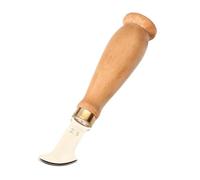 KieTeiiK Herramienta multiusos de ranurado de cuero de acero inoxidable con mango de madera para marcar líneas de cuero, herramienta decorativa de prensado de líneas