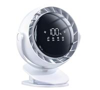 KieTeiiK Innovador ventilador recargable por USB con 2, motor y pantalla completa ventilador de escritorio recargable