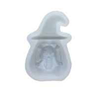 KieTeiiK Molde para Hornear De Elastómero Uso Múltiple Que Resalta Los Rostros Calabaza Halloween Cráneos Murciélagos para Manualidades Fondant Molde Elastómero Halloween