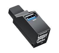 KieTeiiK Portable 3Port USB C Hub Adapter ABS Housing Splitter Supports Card Reader and Drive Hub For External Devices