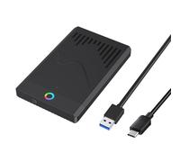 KieTeiiK USB 3.0/Tipo C 3.1 Caja de almacenamiento móvil de 2.5 pulgadas para discos duros mecánicos de estado sólido para PC, almacenamiento portátil para laptop