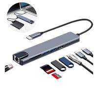 KieTeiiK USB C Dock 4K HDTV 100W PD Gigabit Ethernet Adapter For Laptop PC TF Card Reader USB C Hub Hdmis