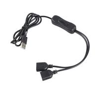 KieTeiiK USB Power Splitter With On/Off Switcher Port 5V2A Charging For Multiple Devices Pumps LED Lights Double USB Female Adapter